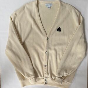 IZOD Men's Cardigan in Cream